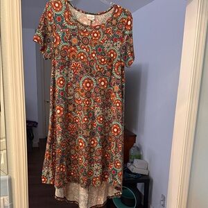 LuLaRoe Vibrant Floral High Low Dress